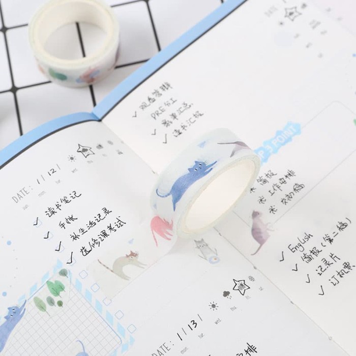 

Gaya Masking Tape Cat Plays 15Mm 1 Set Isi 4 Washi Tape Isolasi Dekorasi Terlaris
