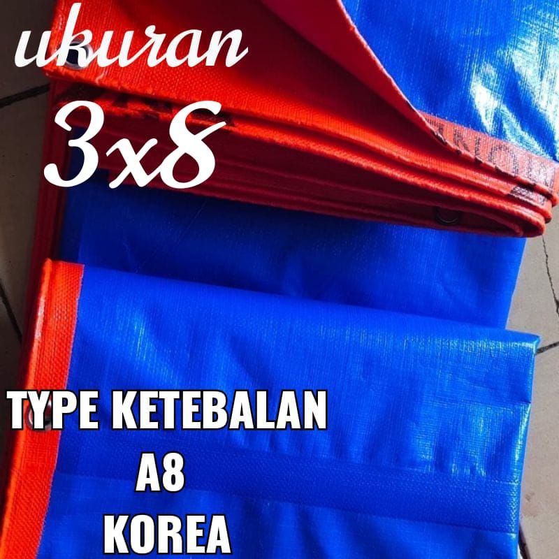 TERPAL PLASTIK A8 UKURAN 3X8 meter merk TRECK