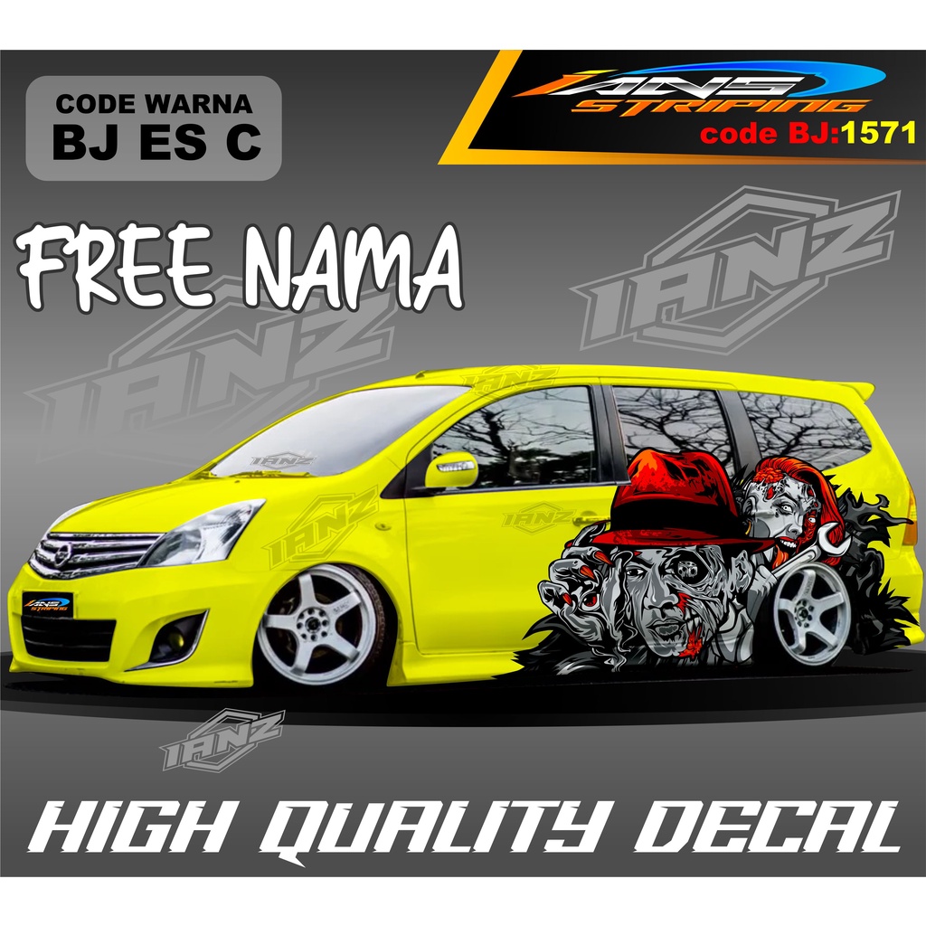 STIKER MOBIL GRAND LIVINA / STIKER MOBIL TERIOS XPANDER NEW DESAIN / VARIASI STIKER MOBIL AVANZA XENIA