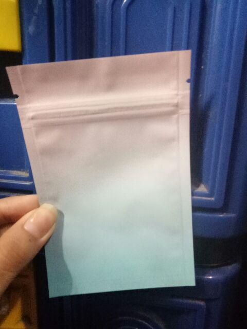 8 X 12 Min100pcs Blue Pink Kantong Plastik Masker Ziplock Klip Pouch Bag Warna Biru Alumunium  Foil