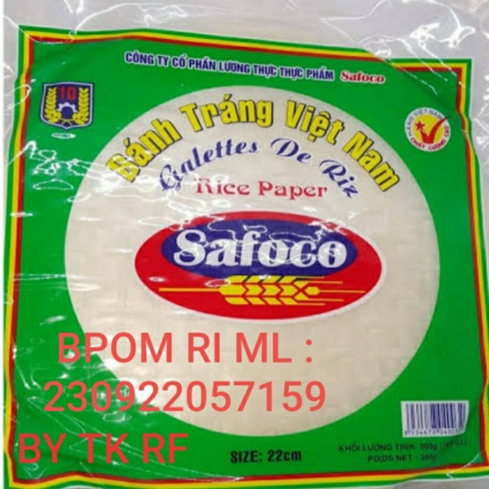 

⭐ COD ⭐ Safoco - Rice Paper 300gram / Kulit Lumpia Vietnam 300gram (Size 22cm)