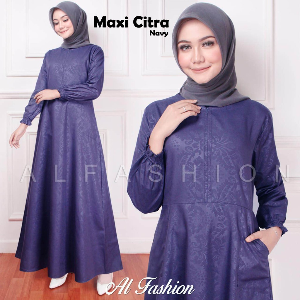 ABA agen baju HOMEDRESS muslim GAMIS wanita POLOS CITRA EMBOS ( DAPAT GAMIS AJA )-8