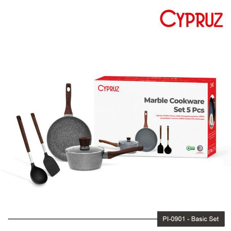 Cypruz marble set Cyprus Basic Original Wajan Penggorengan anti lengket keramik ori fry pan murah