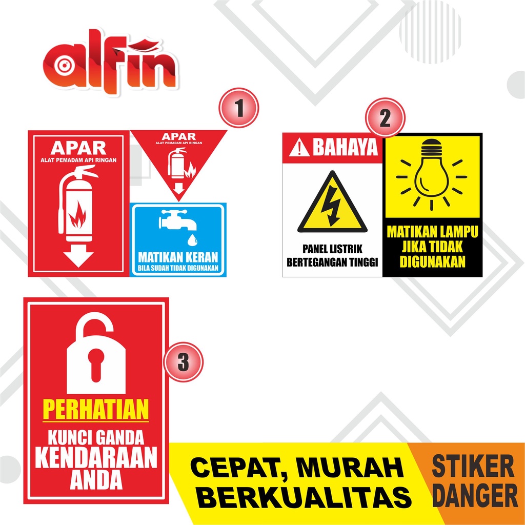 

STIKER APAR LABEL PERINGATAN / stiker satuan cromo