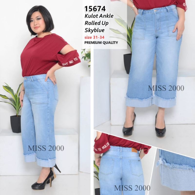 CELANA KULOT BOYFRIEND/JEANS KULOT BOYFRIEND SIZE JUMBO