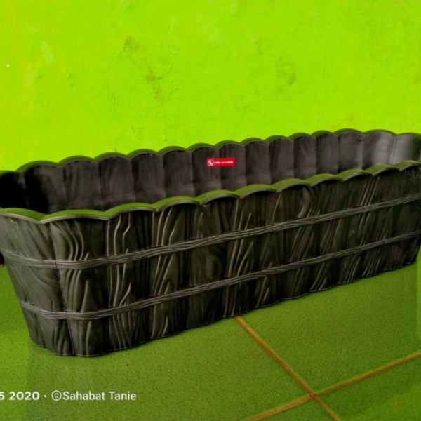 Promo Pot plastik panjang hitampot panjang 60cm - Hitam Berkualitas