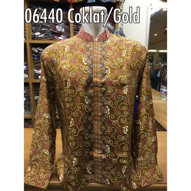 Kemeja Batik 06440 Hem Batik Baju Batik Pria Krah Shanghai