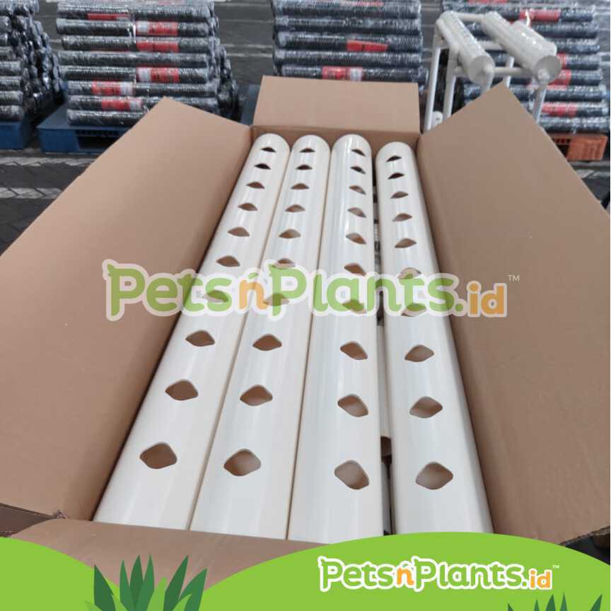 HIDROPONIK SET LENGKAP PIPA 3,5 INCH 9 CM FOOD GRADE IMPORT 40 LUBANG PENGGANTI SISTEM DUTCH BUCKET