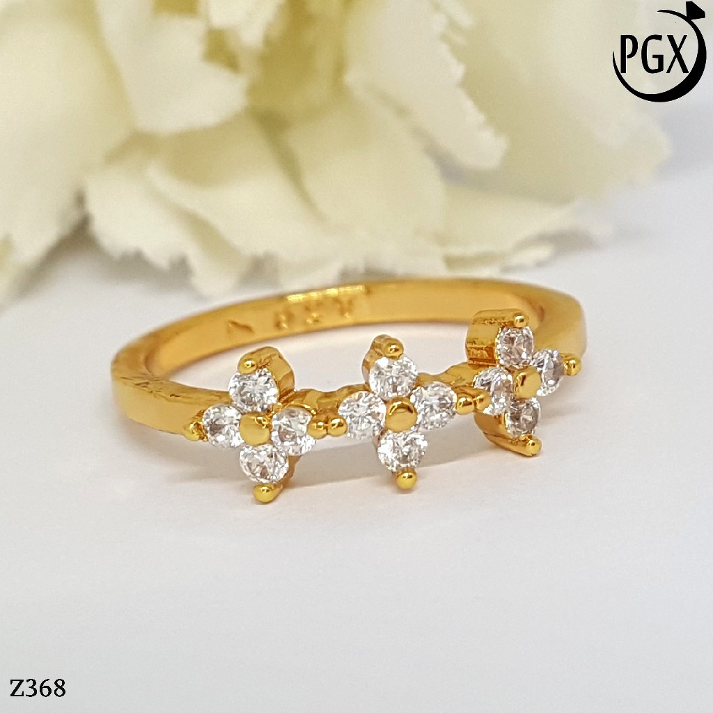 PGX Cincin Xuping Wanita Aksesoris Fashion Perhiasan Lapis Emas Premium - Z368