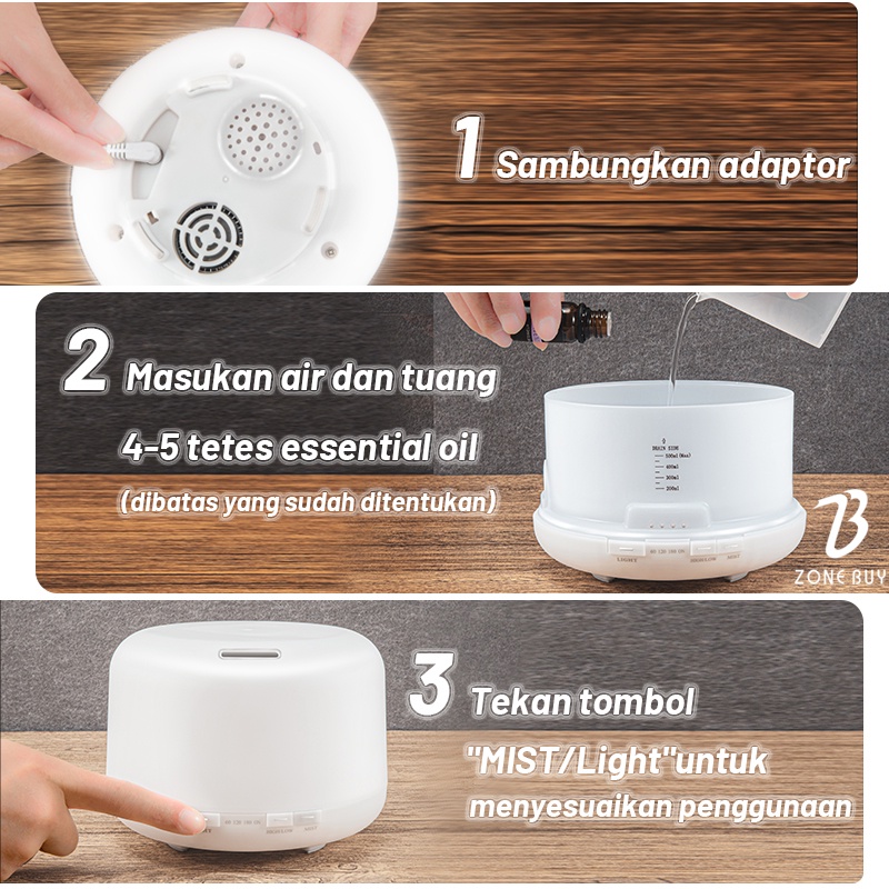 100% ORI Aromaterapi Difuser 500ML Aromaterapi Difuser Dengan-3