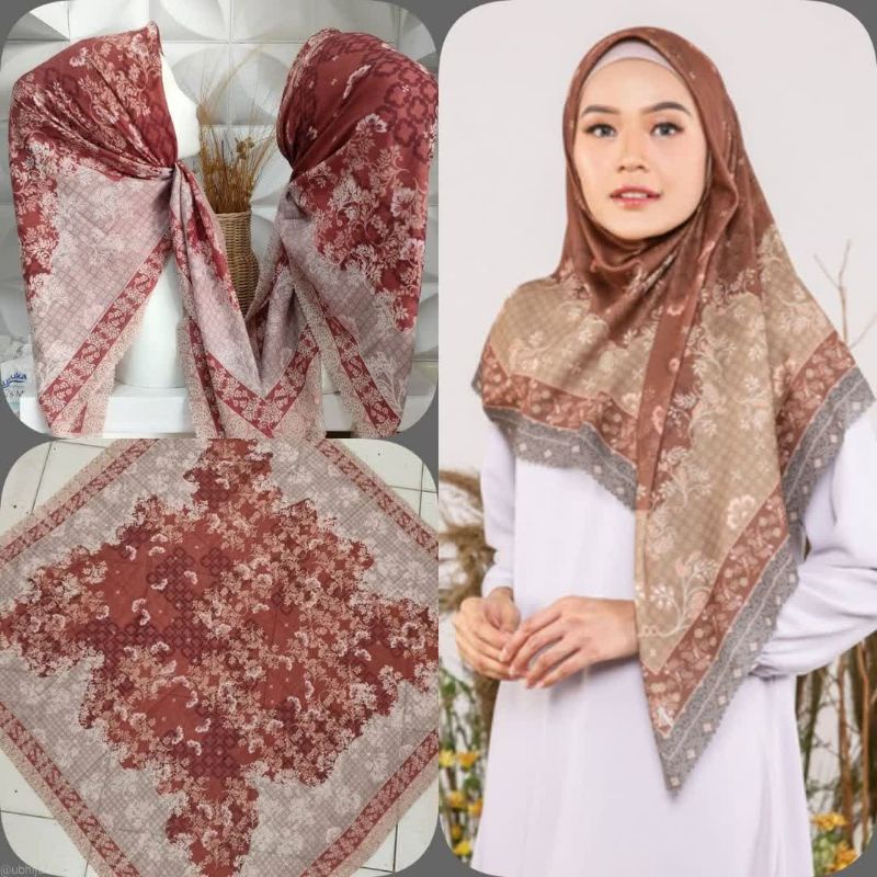 Hijab Motif Authentism / Hijab Branded Segiempat