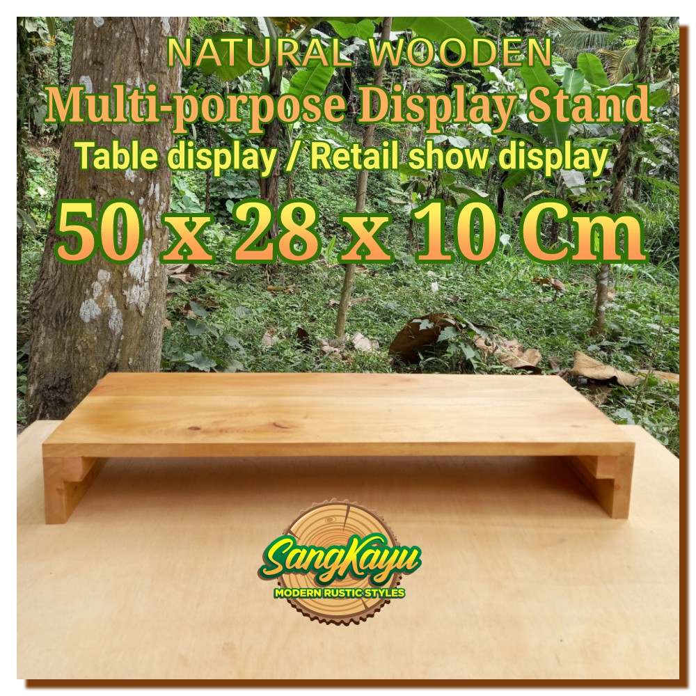 Multi-porpose display stand 50x28x10cm wooden retail show display rack