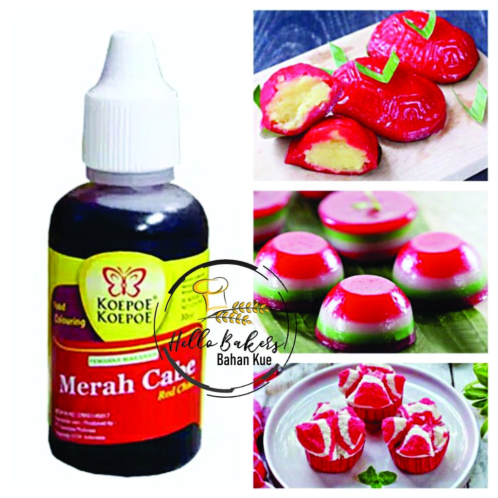 

PEWARNA MERAH CABE 30 ML KOEPOE KOEPOE / FOOD COLORING / KOEPOE MERAH