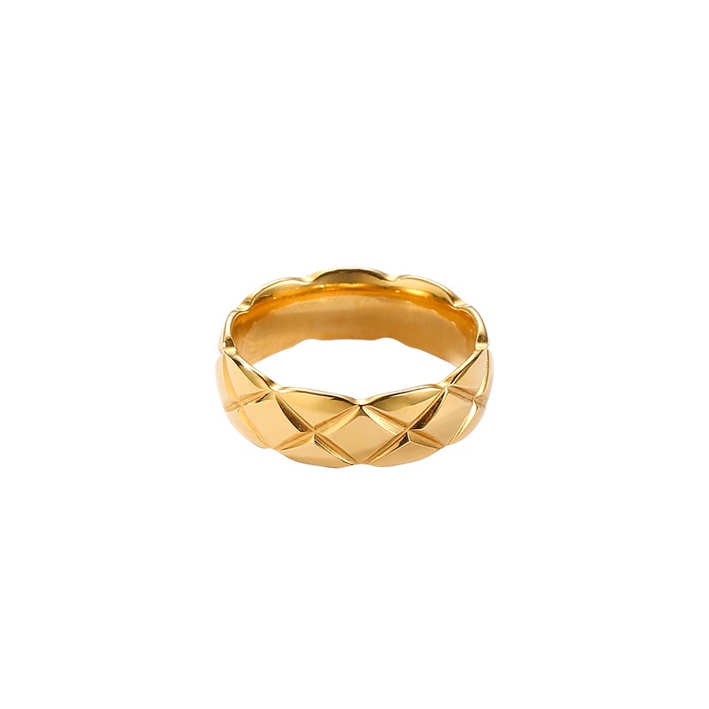 Cincin silang silang titanium korea fashion anti karat