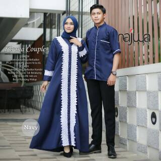  Baju  Suami  Istri  Kirana Couple  Ori Najwa Longdress Maxi 