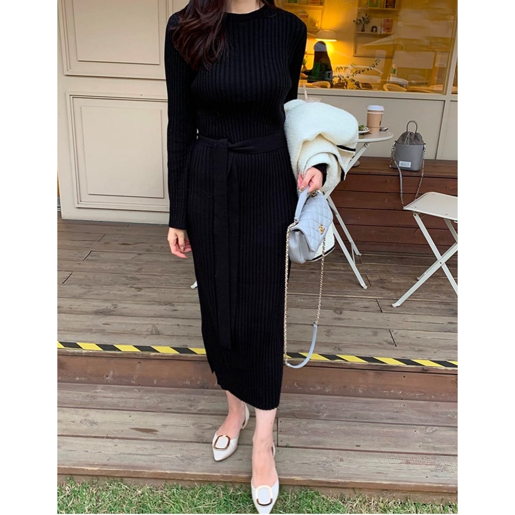 Dress Juwia - LongDress Wanita Terbaru - Dress Rajut Perempuan - Pakaian Wanita