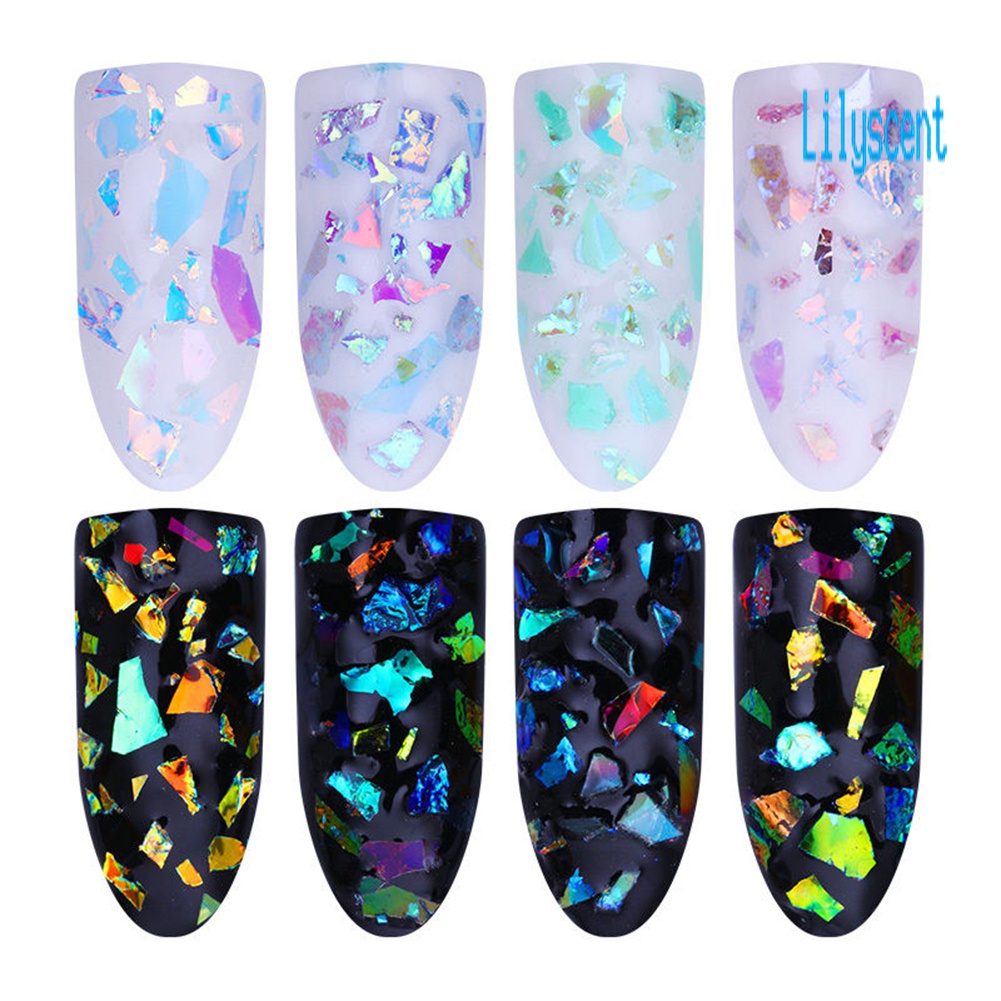 Lily Bubuk Glitter Sequin Fluorescent Untuk Dekorasi Nail Art DIY