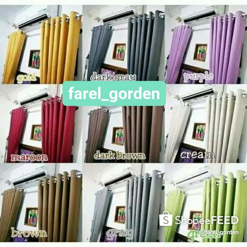 GORDEN BLACKOUT GORDEN POLOS L.140x200-220cm GORDEN JENDELA MINIMALIS