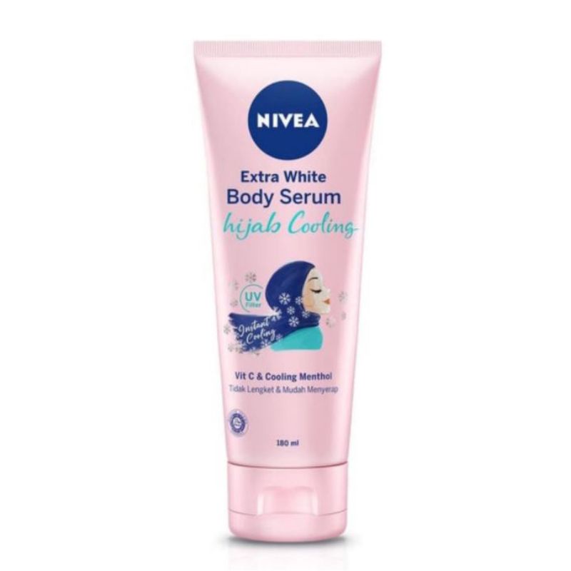 Nivea Extra White Body Serum Hijab Cooling Care &amp; Protect 180ml