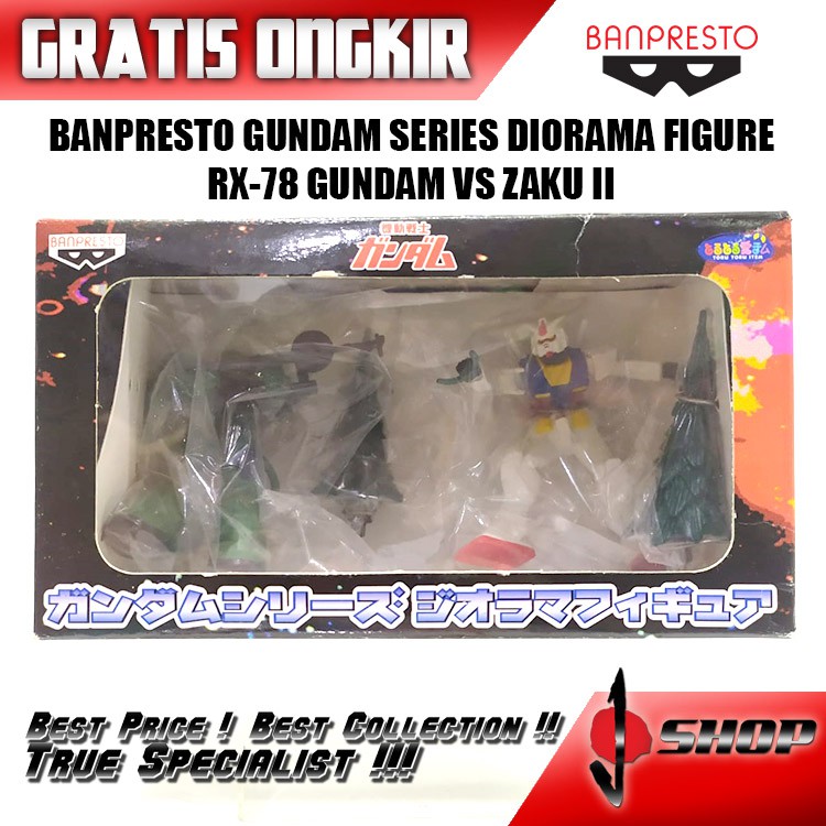 BANPRESTO GUNDAM SERIES DIORAMA FIGURE GUNDAM VS ZAKU