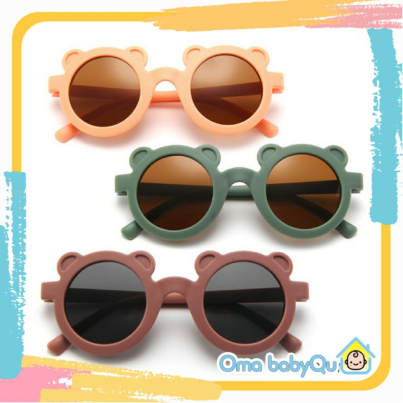 KACAMATA ANAK BULAT ANTI UV KEKINIAN / SUNGLASSES BABY ANTI UV / LUCU / RETRO-6