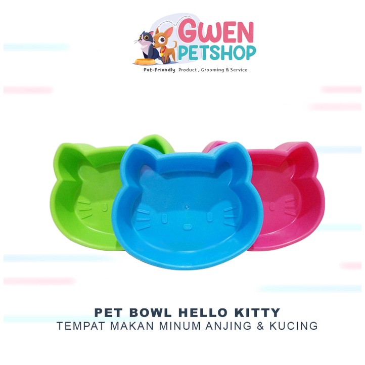 Tempat makan kucing anjing hamster  bentuk hello kitty