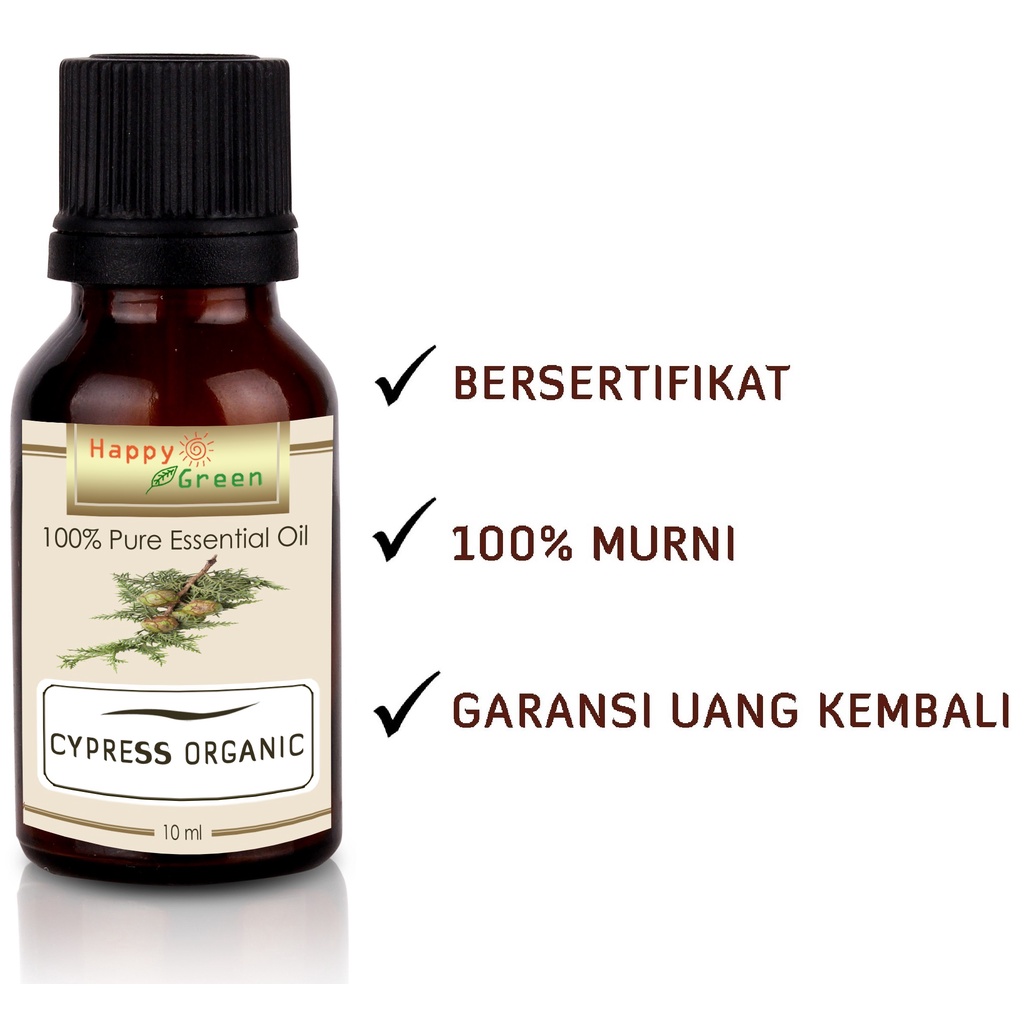 Happy Green ORGANIC Cypress Essential Oil -Minyak Cemara Murni