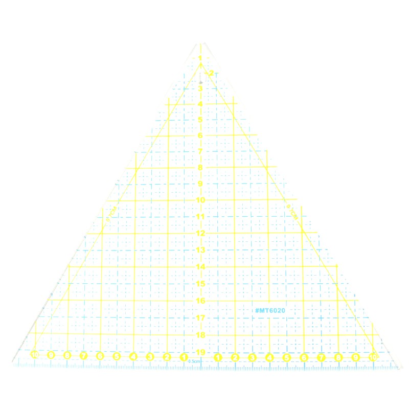 Penggaris Jahit - Penggaris Quilting Dan Patchwork Segitiga Sama Sisi MT-6020