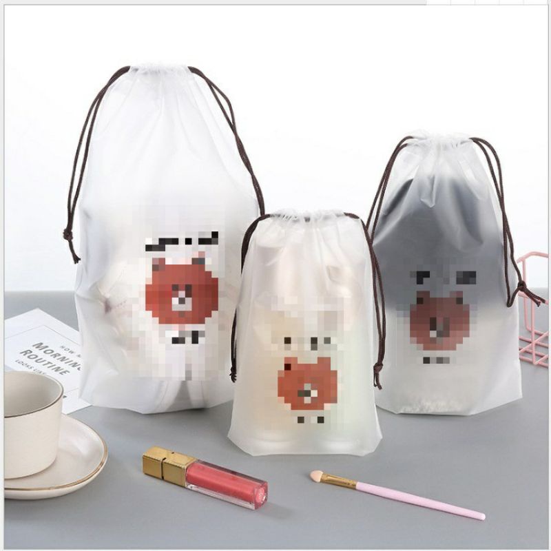 TRAVEL POUCH MOTIF LUCU POUCH BERUANG SERUT POUCH ANTI BASAH