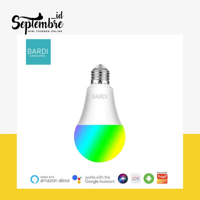 Bardi Smart Lamp 9 Watt Bardi Smart Bulb 9 Watt Bardi Smart Light Bulb 9 Watt WIFI Bluetooth