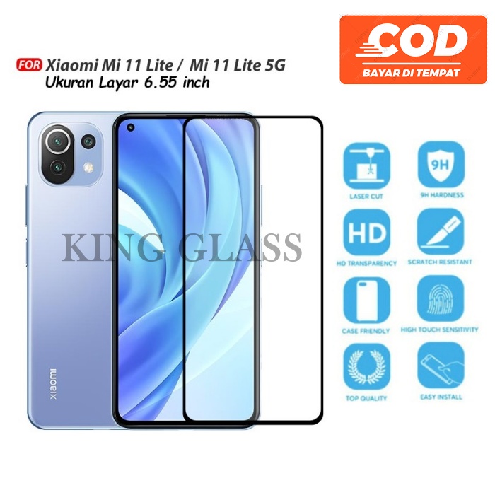 TEMPERED GLASS XIAOMI MI 11 LITE / 11 LITE 5G FULL COVERED PREMIUM QUALITY