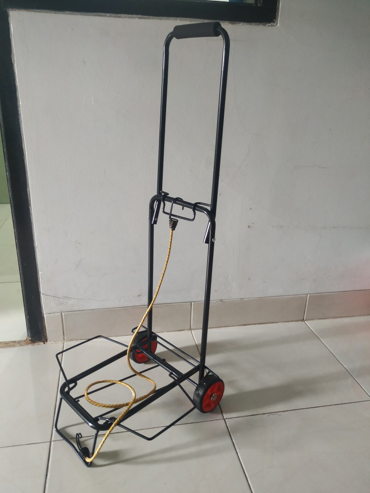 Kenmaster Trolley Cart Kt261 Black Troli Lipat Hitam Bawa Aqua Galon