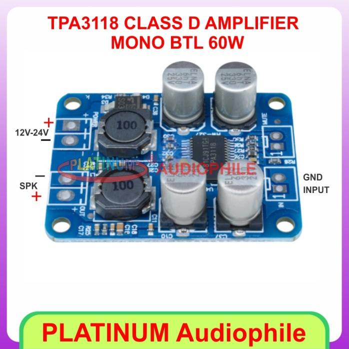 tpa3118 amplifier class d mono btl 60w tpa3118d2 class d amplifier wau1
