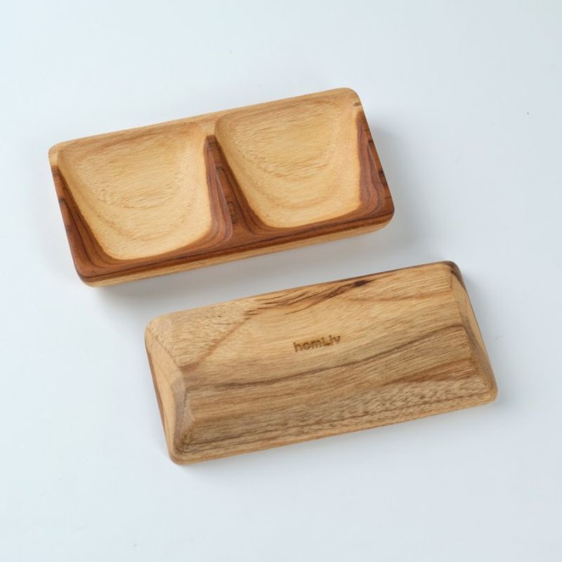 Piring Kayu Tempat Sambel Kiyoshi - Wooden Chili Plate (Homliv)