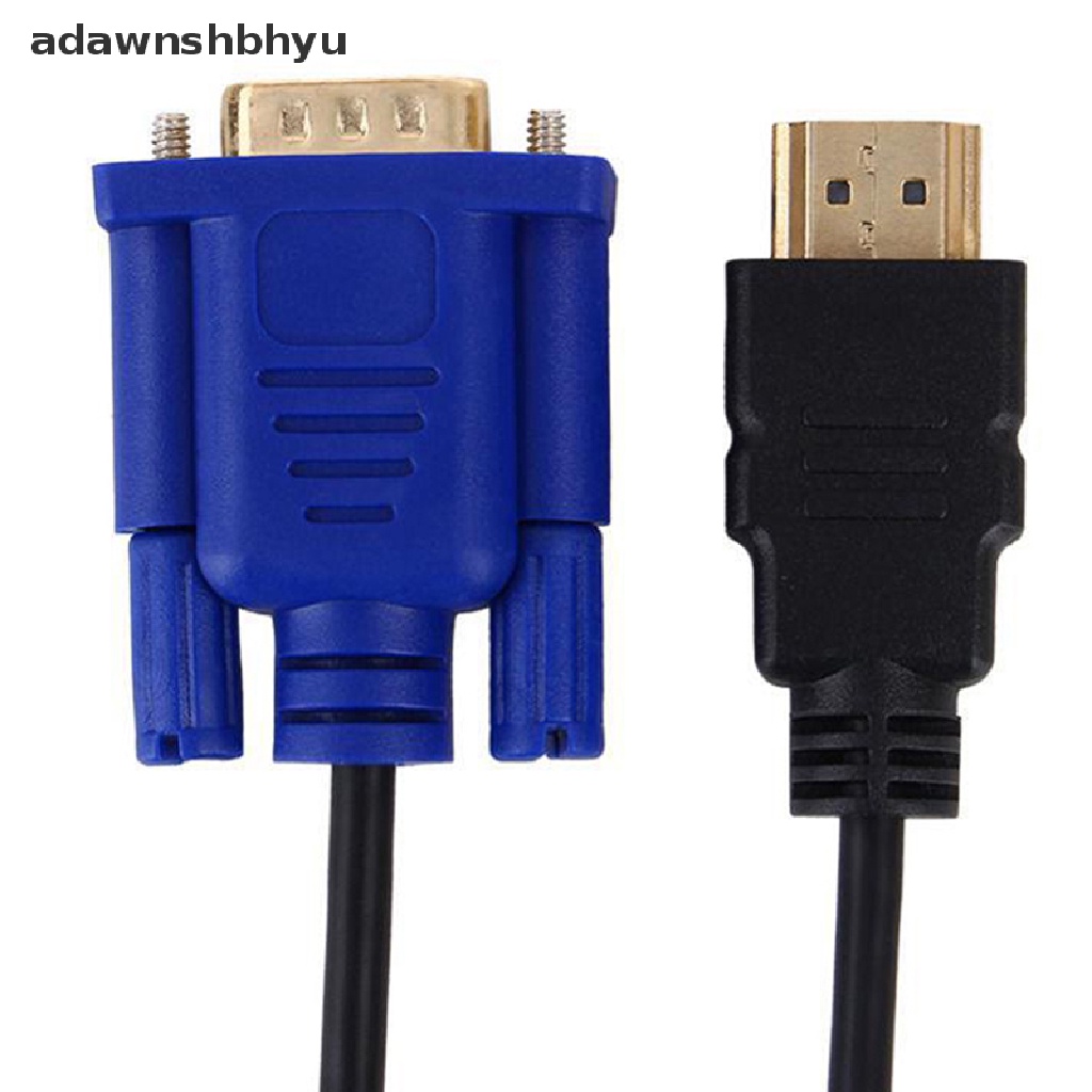 [adawnshbhyu] Kabel Adapter Konverter Video HDMI Male to VGA Male Untuk PC DVD 1080p HDTV 6FT