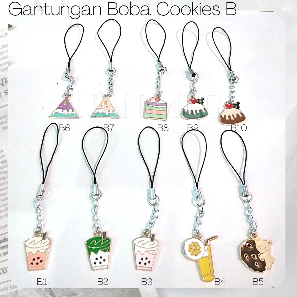 Gantungan Kunci Hp Flashdisk Cute Boba Cookies