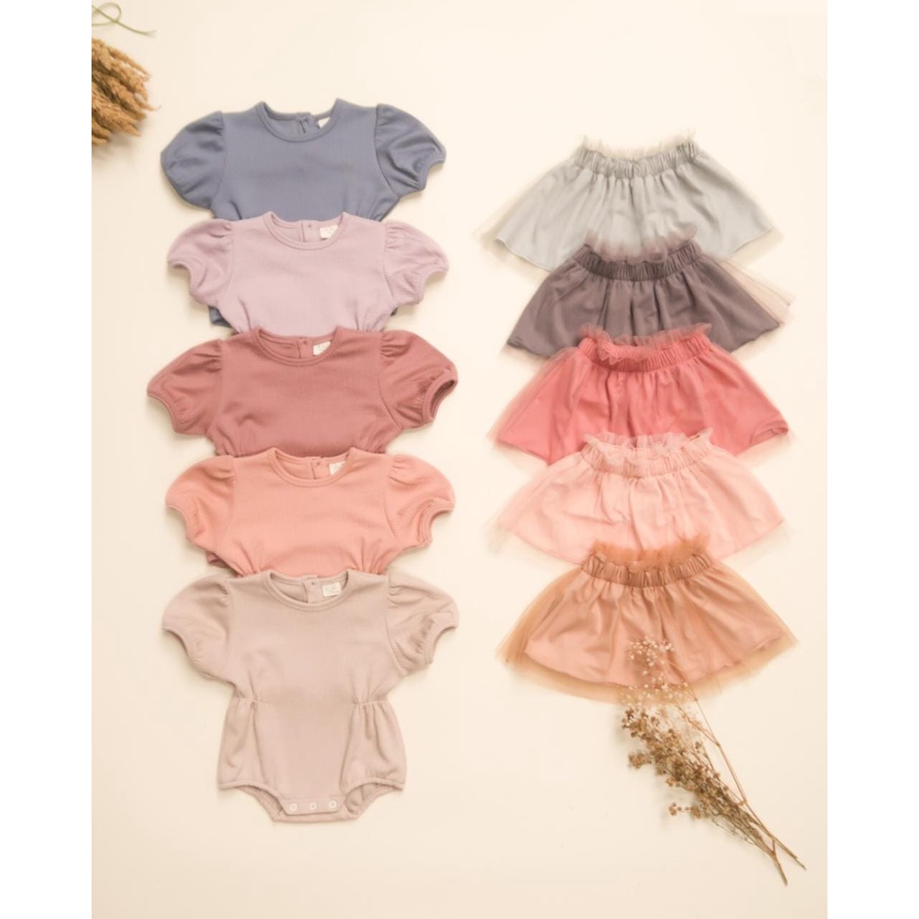 BELL AND BO ELLETA BELL BO ELETTA SETELAN JUMPER ROK TULLE SETELAN BAJU ANAK BAJU PENDEK ROK PENDEK FASHION ANAK PEREMPUAN 6 BULAN - 2 TAHUN