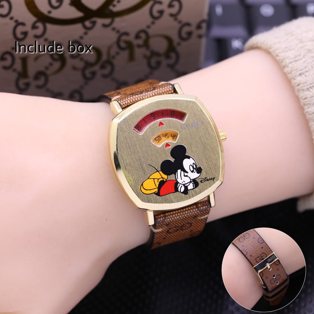 Jam Tangan Fashion Wanita Gc6100TL Tanggal Aktif Tali Kulit Free Box Original & Baterai Cadangan