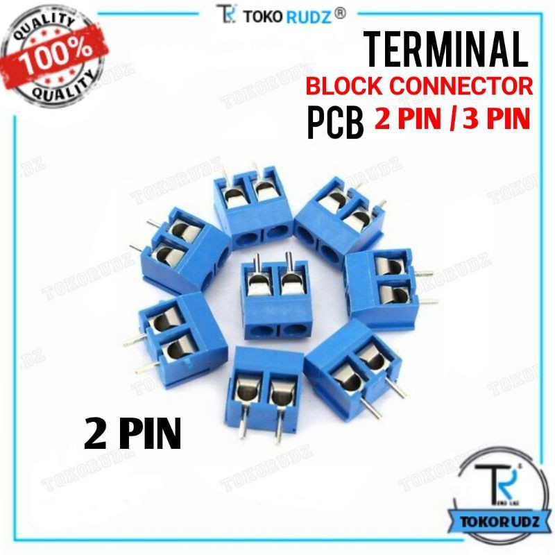 Terminal Blok PCB Konektor Kabel 5mm 2 3 Pin Block Skrup Screw