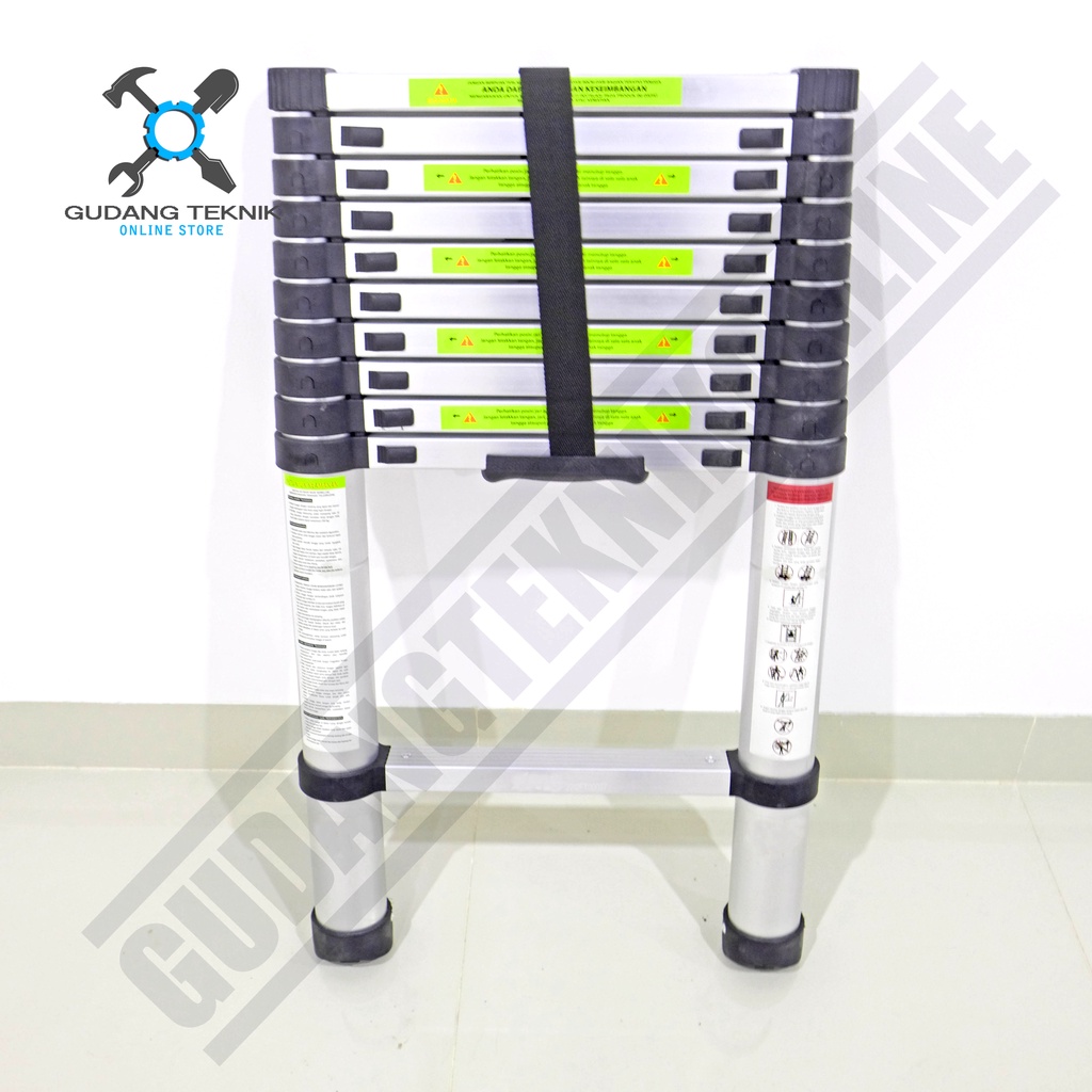 Tangga Teleskopik Type I 2.6 meter XENON - Aluminium Telescopic Ladder Tipe i Single 2.6M