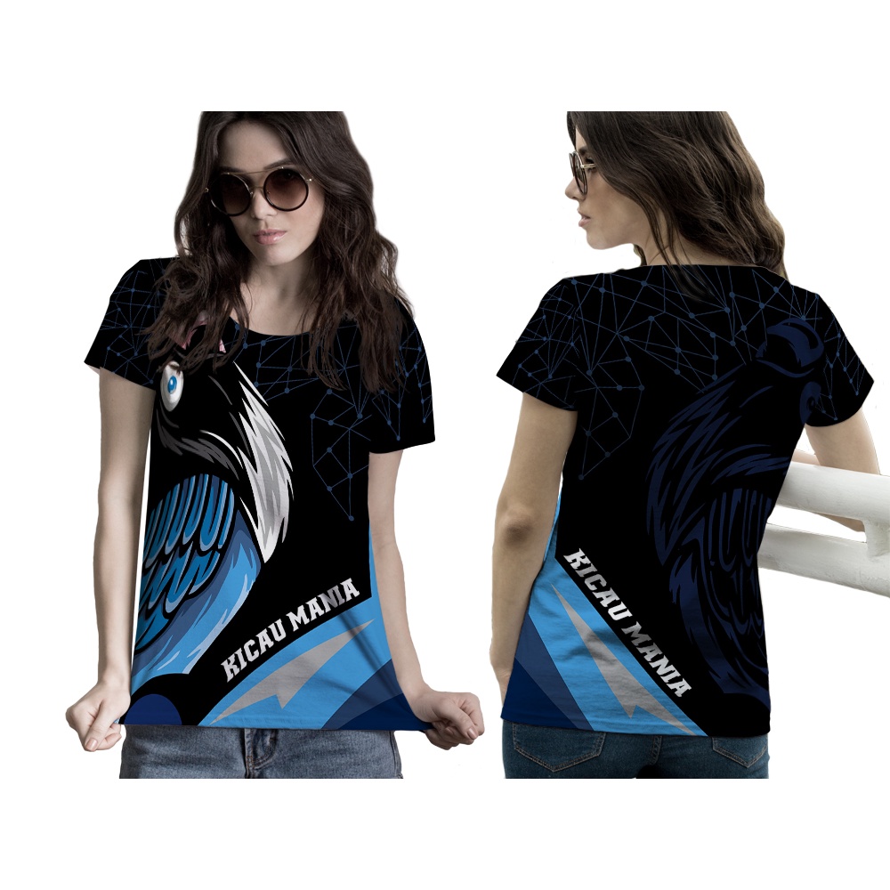 [Riashop] Kaos Jersey Burung | Kaos Jersey Wanita Design Burung Kicau Mania | Kaos Jersey Burung Lov