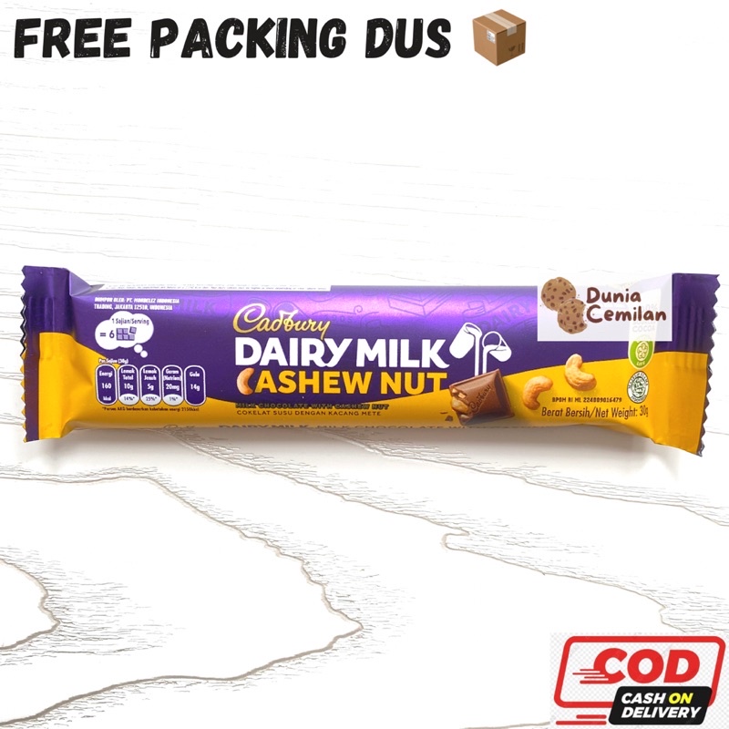 

[TERMURAH!] Cadbury Dairy Milk SMALL 30gr SATUAN - Coklat Cadbury Dairy Milk Cashew Nut