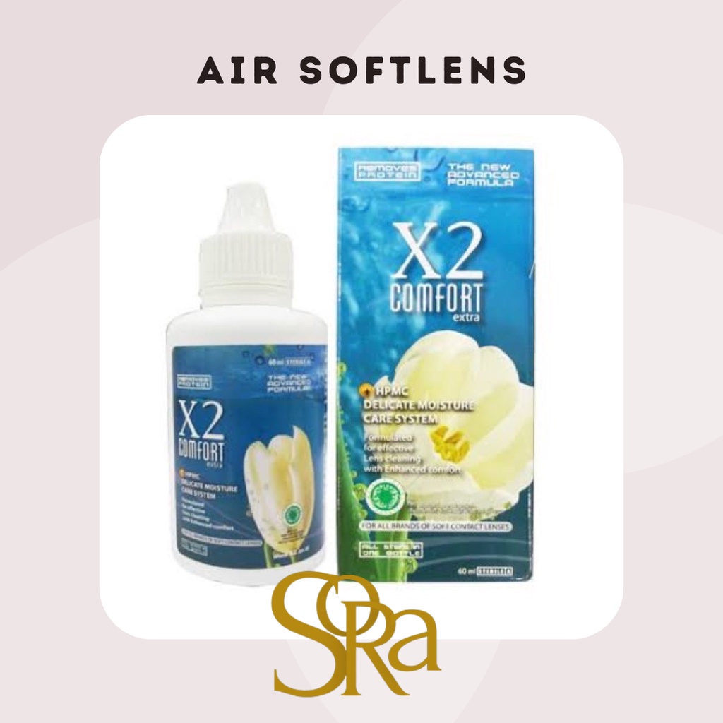 Air Softlens Solution X2 60ml/120ml | Cairan Softlens | Tetes mata softlens | Tetes lensa Kontak ( Exp 2024/2025)