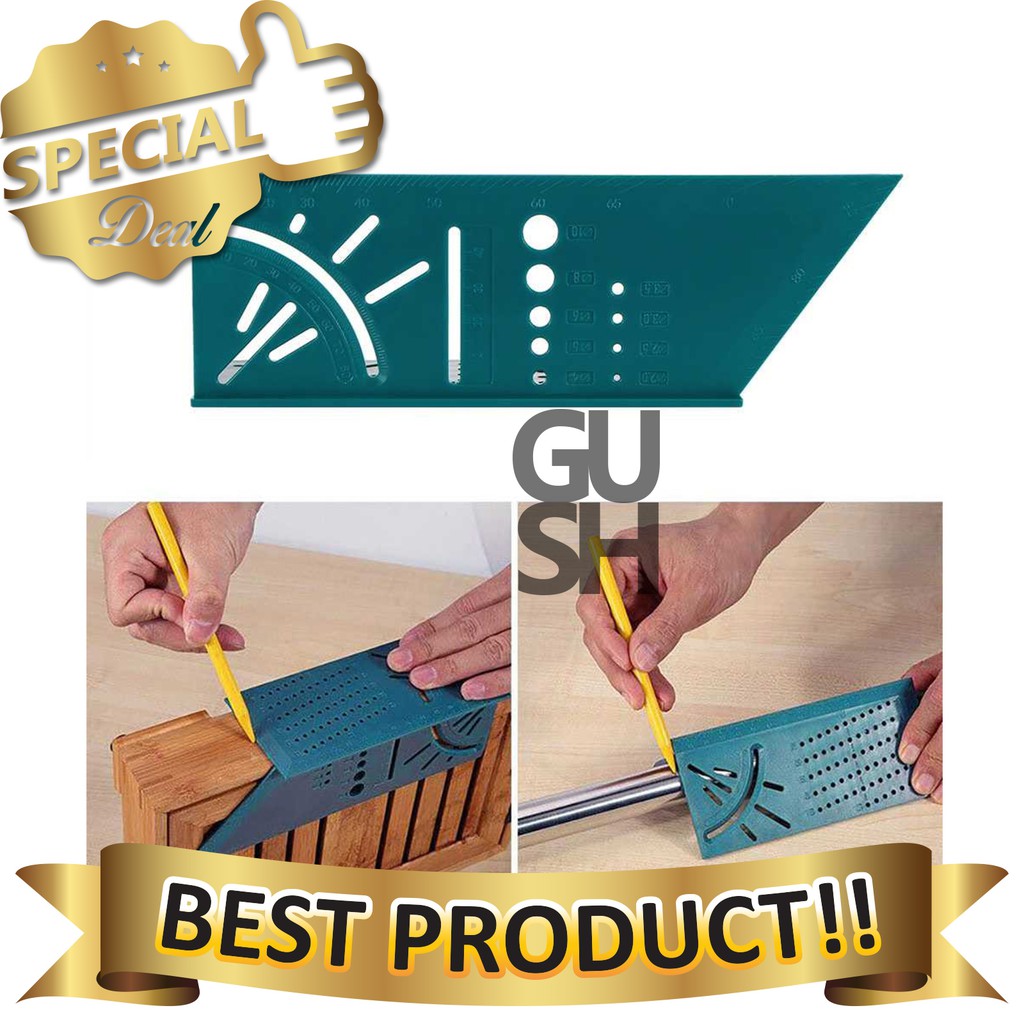 

Penggaris Pertukangan Mark Line Gauge T-Type Ruler 90 Degree - HK3D