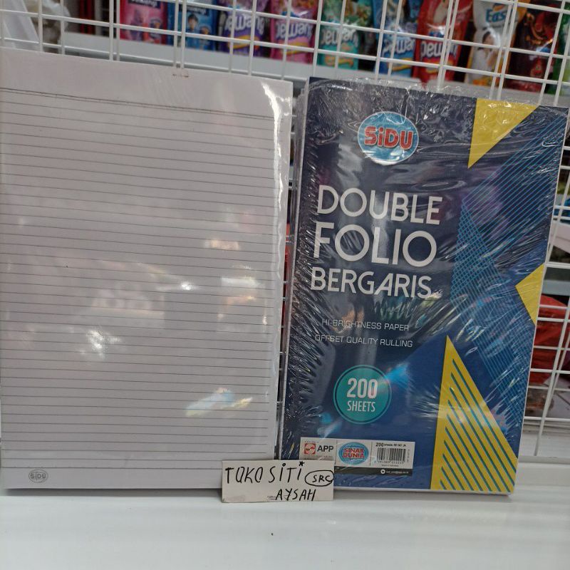 

Double folio bergaris 100 lembar