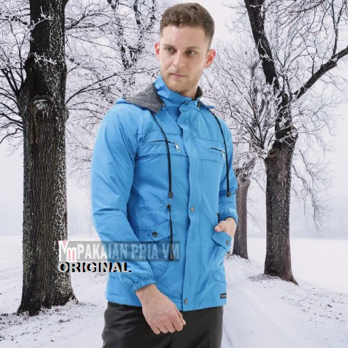 Jaket Jacket Pria Laki Parka Bolak Balik 2 in 1 Size M to Big XXL Branded Import VanMarvell Original
