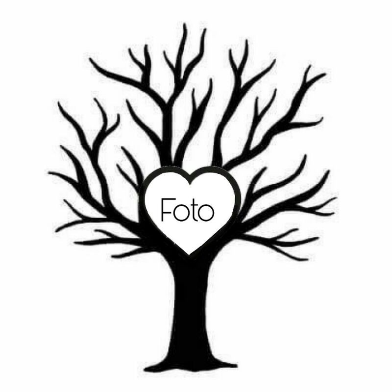 siluet pohon koin mahar frame love