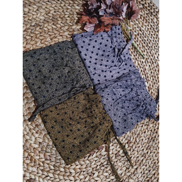 KULOT LINEN SERAT MOTIF POLKA//KULOT POLKADOT JUMBO