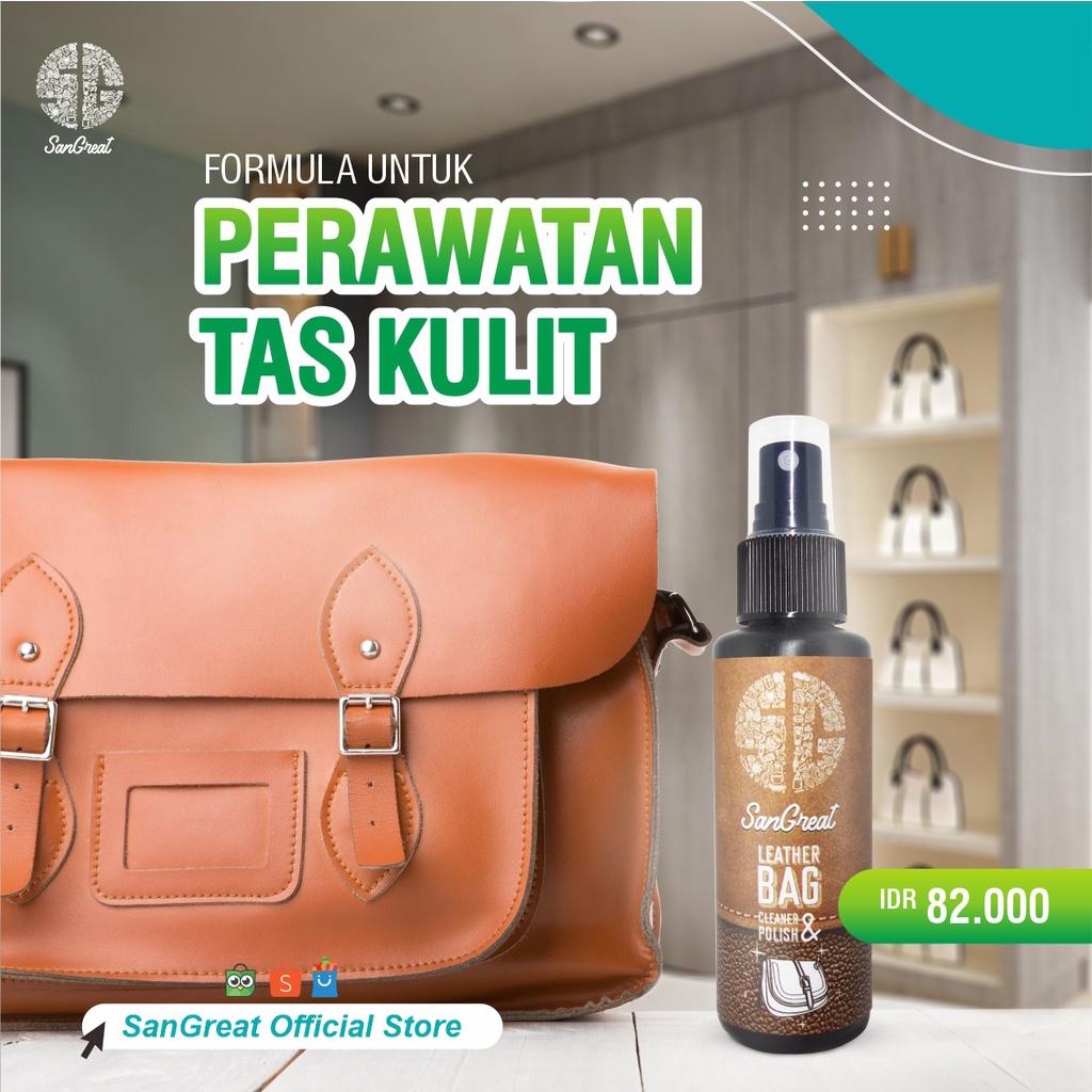 Leather bag cleaner and conditioner pembersih tas kulit asli branded terbaik 100 ml untuk jamur