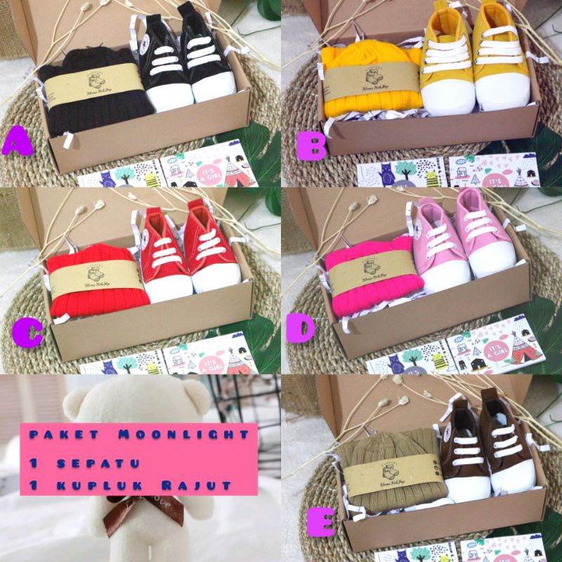 Hampers New Born | Set Gift Lahiran Unisex | Paket hadiah Lahiran Cewek Cowok | Hadiah lahiran-MOONLIGHT